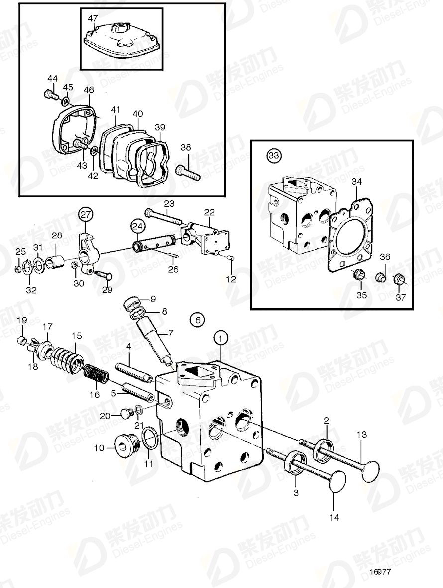 VOLVO Cylinder Head 3803402 Drawing